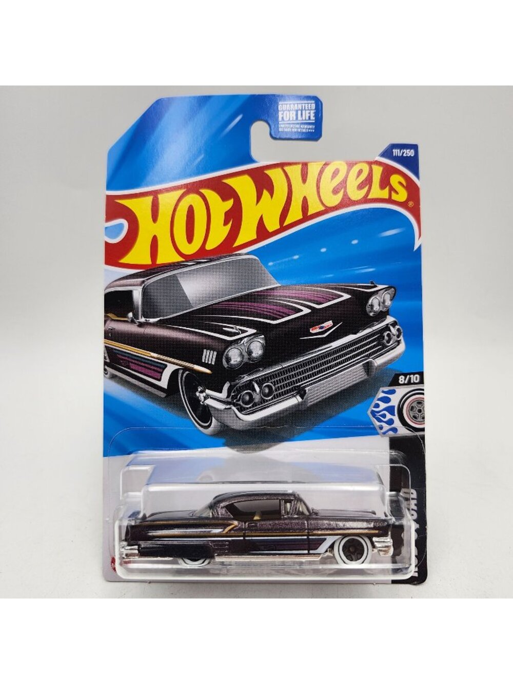 Hot Wheels 58 Chevy Impala Metallic Dark Brown 2025 Rod Squad 8/10 111/250
